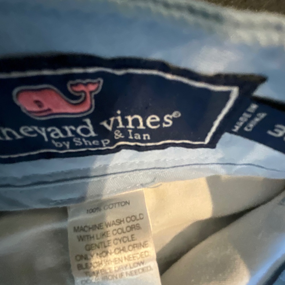 Vineyard Vines Club‎ Shorts Mens 30 Light Blue Cotton Flat Front Chino Shorts - Picture 4 of 11